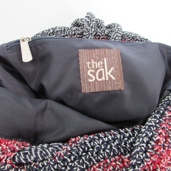 The Sak Boho Chic Crochet Drawstring Backpack Peace Sign - Picture 3 of 9